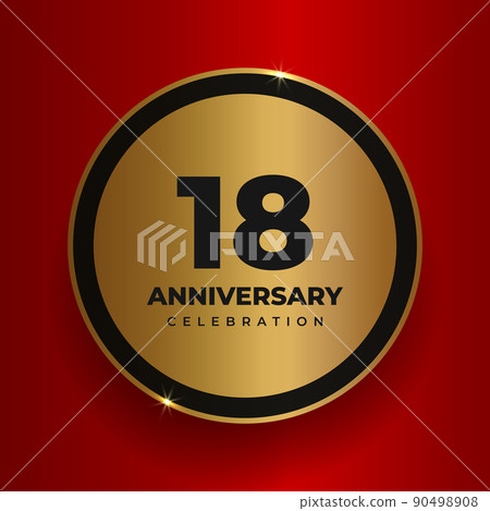 18 years anniversary celebration background. 18 years anniversary celebration background. 90498908