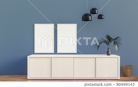 photo frame mock up in minimal room 90499143