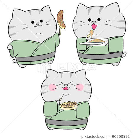 Yurukawa Sabatra cat enjoying the festival ② 3-piece set 90500551