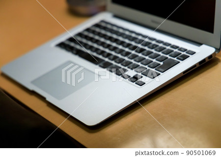 Laptop telework business trip image placed on the hotel desk Laptop telework business trip image placed on the hotel desk 90501069