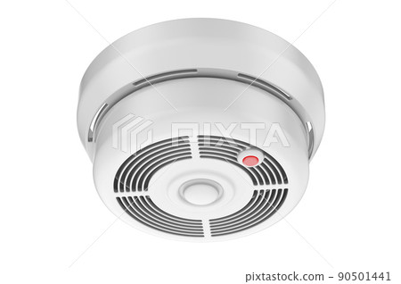 Fire and flame detector, 3D rendering Fire and flame detector, 3D rendering 90501441