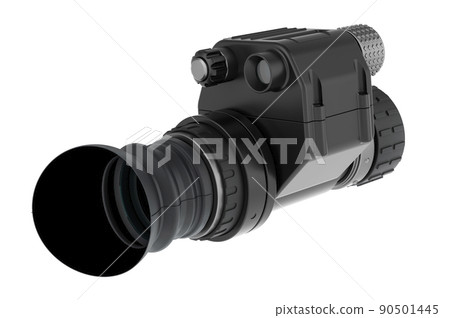 Night Vision Monocular with Digital Infrared System, 3D rendering Night Vision Monocular with Digital Infrared System, 3D rendering 90501445