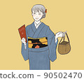 穿著和服出門的女人 90502470