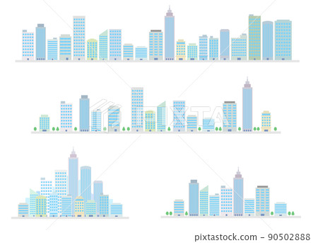 Business district illustration set Business district illustration set 90502888