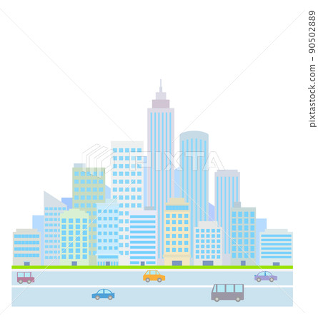 Icon illustration of urban buildings Icon illustration of urban buildings 90502889