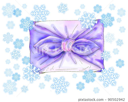Furoshiki_Snowflake_Purple Furoshiki 90502942