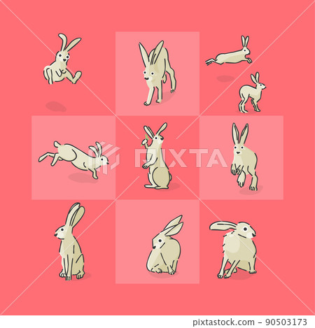 Stylish rabbit (illustration icon) Stylish rabbit (illustration icon) 90503173