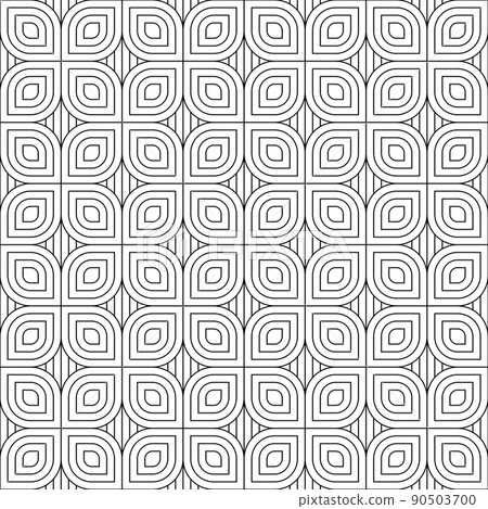 Seamless geometric ornament . Black color thin lines . Seamless geometric ornament . Black color thin lines . 90503700