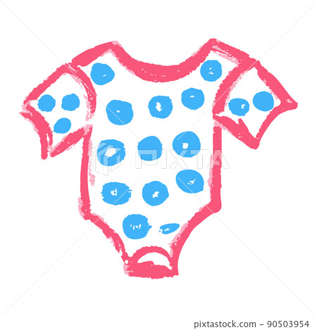 Icon in hand draw style. Drawing with wax crayons, children's creativity 90503954