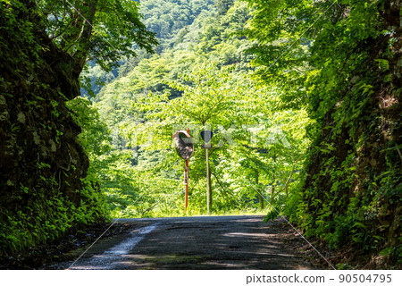 [National Highway No. 157] Onigiri at the end of the cut 90504795