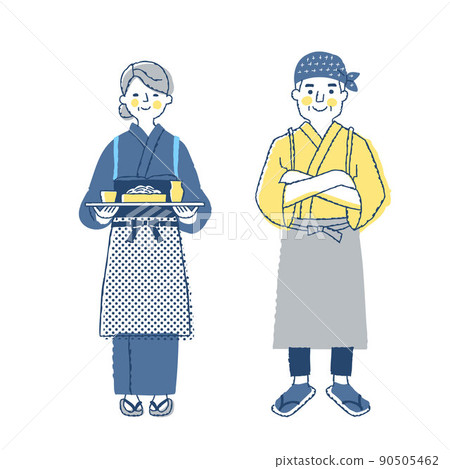 Soba shop udon shop clerk men and women 90505462
