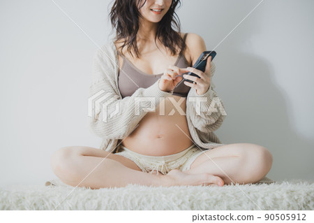 產婦腹部孕婦 90505912