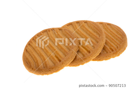 butter round cookies isolated butter round cookies isolated 90507213