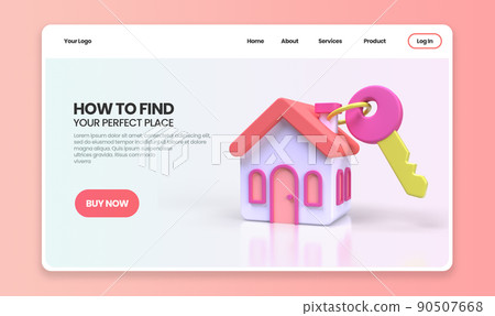 real estate sales contracts concept illustration Landing page template for background real estate sales contracts concept illustration Landing page template for background 90507668
