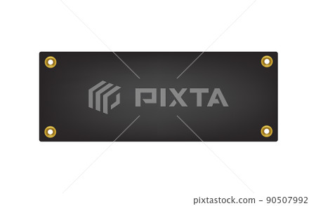 Tag with grommets or eyelets template, realistic vector illustration isolated. 90507992