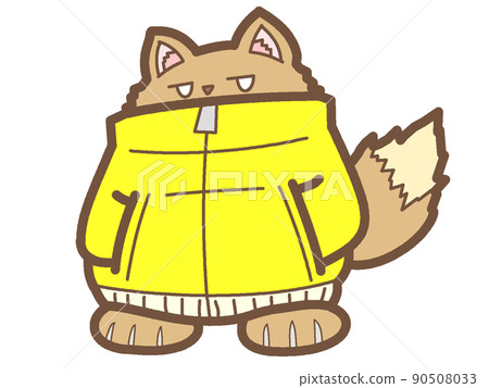 Werewolf icon in a yellow hoodie Werewolf icon in a yellow hoodie 90508033