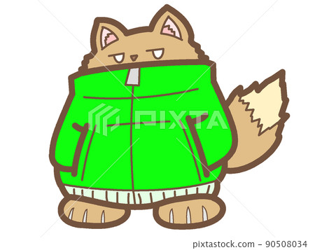 Werewolf icon in a green hoodie Werewolf icon in a green hoodie 90508034