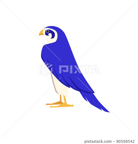 Ancient Egypt sacred bird falcon, flat cartoon vector illustration isolated. Ancient Egypt sacred bird falcon, flat cartoon vector illustration isolated. 90508542