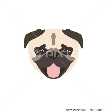 Pug dog icon isolated on white background. Pug dog icon isolated on white background. 90508845