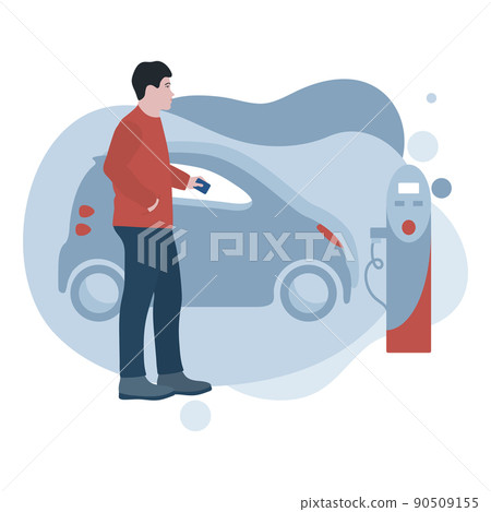 Driver Electric car Vehicle charging station ECO Driver Electric car Vehicle charging station ECO 90509155