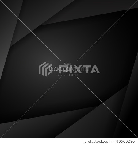 Black and grey vector background square angle with black dark space 90509280