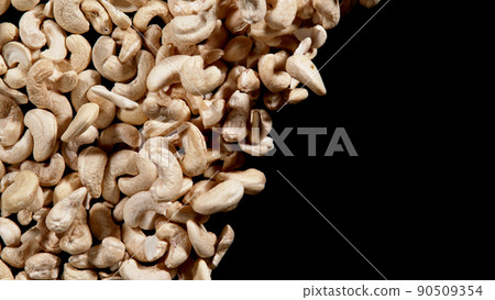 Cashews isolated on black background. Cashews isolated on black background. 90509354
