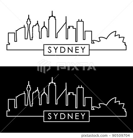 Sydney skyline. Linear style.  90509704
