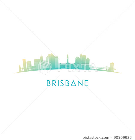 Brisbane, Australia skyline silhouette 90509923