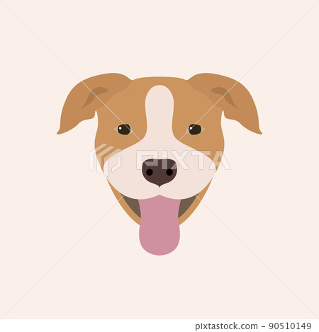 American Pitbull Terrier Portrait. 90510149