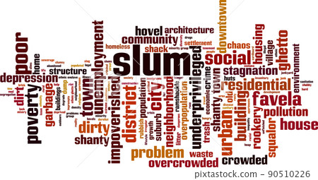 Slum word cloud Slum word cloud 90510226