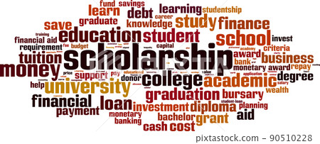 Scholarship word cloud Scholarship word cloud 90510228