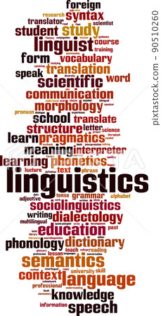 Linguistics word cloud 90510260