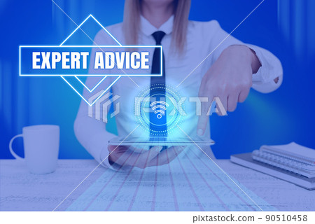 Hand writing sign Expert Advice. Business concept Sage Good Word Professional opinion Extensive skill Ace Lady Pressing Screen Of Mobile Phone Showing The Futuristic Technology Hand writing sign Expert Advice. Business concept Sage Good Word Professional opinion Extensive skill Ace Lady Pressing Screen Of Mobile Phone Showing The Futuristic Technology 90510458