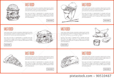 Fast Food or Take Away Landing Page with Text Fast Food or Take Away Landing Page with Text 90510487