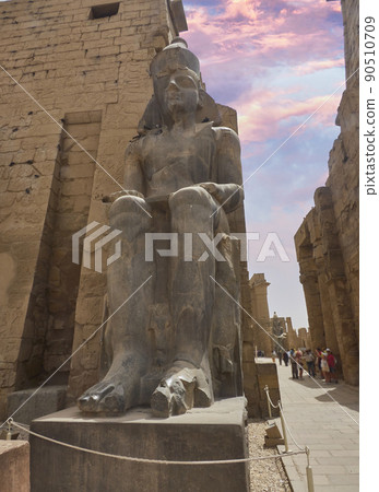 Karnak temple in luxor with its wonderful sculptures and antiquities 90510709
