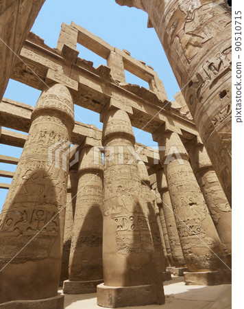 Karnak temple in luxor with its wonderful sculptures and antiquities Karnak temple in luxor with its wonderful sculptures and antiquities 90510715