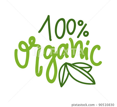 Organic Food Simple Label, 100 Percent Guarantee 90510830