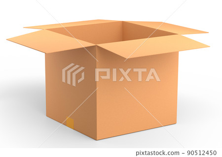 Cardboard box or carton on white background, carrying parcel and online shopping Cardboard box or carton on white background, carrying parcel and online shopping 90512450