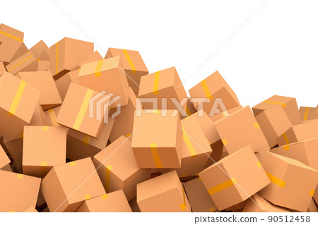 Cardboard box or carton on white background, carrying parcel and online shopping Cardboard box or carton on white background, carrying parcel and online shopping 90512458