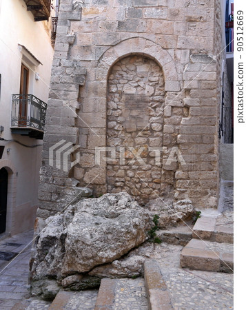 Execution rock, Chianca Amara ,bitter stone. ,Vieste. Old town. Italy. Execution rock, Chianca Amara ,bitter stone. ,Vieste. Old town. Italy. 90512669