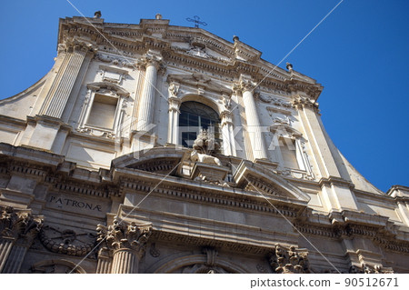 Facade of the Church of Saint Irene in Lecce, Italy. Facade of the Church of Saint Irene in Lecce, Italy. 90512671