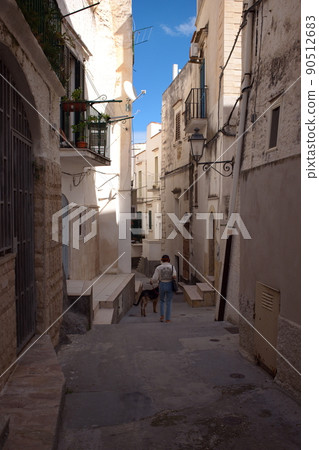 Vieste old town, Apulia region, Italy. 90512683