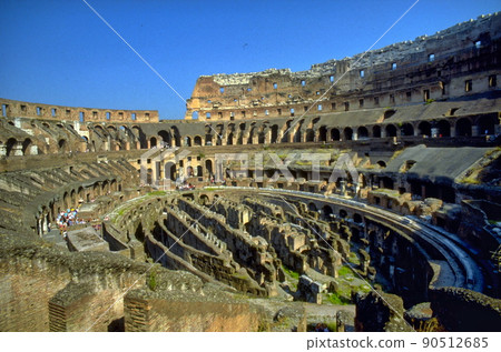 View inside the Colosseum in Rome,Italy 90512685