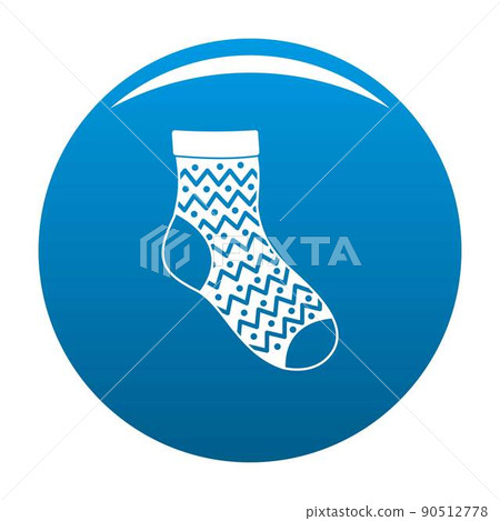 Ornament sock icon vector blue 90512778