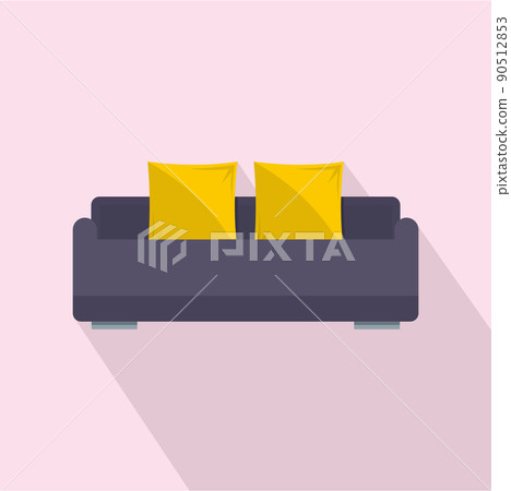 English roll sofa icon, flat style English roll sofa icon, flat style 90512853