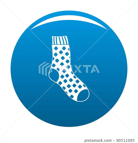 Cotton sock icon vector blue 90512885