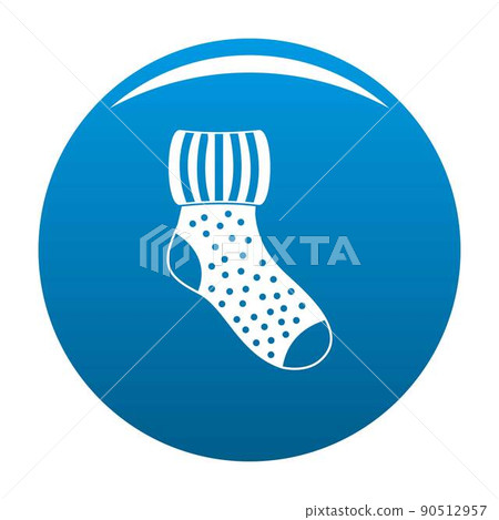 Woolen sock icon vector blue 90512957