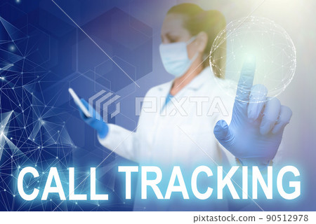 Inspiration showing sign Call Tracking. Word for Organic search engine Digital advertising Conversion indicator Nurse in uniform pointing upwards represents global innovative thinking. Inspiration showing sign Call Tracking. Word for Organic search engine Digital advertising Conversion indicator Nurse in uniform pointing upwards represents global innovative thinking. 90512978