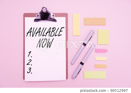 Conceptual display Available Now. Word for Handy Eligible Today Present Bachelor Here on Board Accessible Multiple Assorted Collection Office Stationery Photo Placed Over Table Conceptual display Available Now. Word for Handy Eligible Today Present Bachelor Here on Board Accessible Multiple Assorted Collection Office Stationery Photo Placed Over Table 90512997