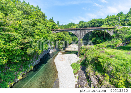 《Oita Prefecture》 Deai Bridge, Todoro Bridge, Shamoji Rock 90513210